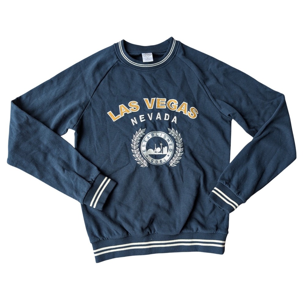 Las Vegas Nevada Crew Sweatshirt Est 1905 Collegiate style blue Crewneck small